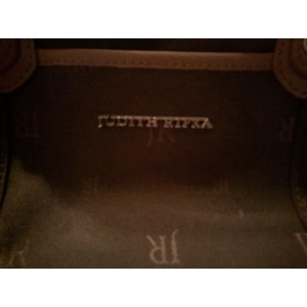 Judith Ripka‎ Brown Signature Canvas Satchel Handbag